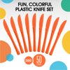 Heavy Duty Orange Plastic Knives | 50 Count