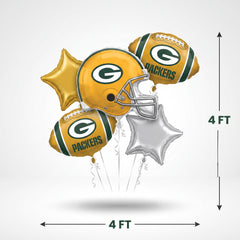 Green Bay Packers Foil Balloon Bouquet