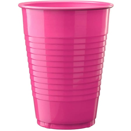 12 Oz. Cerise Plastic Cups | 50 Count