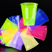 16 Oz. Neon Assorted Color Plastic Cups | 120 Count