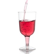 6 Oz. Clear Plastic Wine Cups | 20 Count