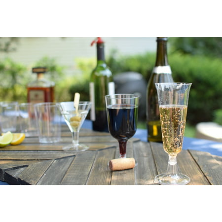 6 Oz. Clear Plastic Wine Cups | 20 Count