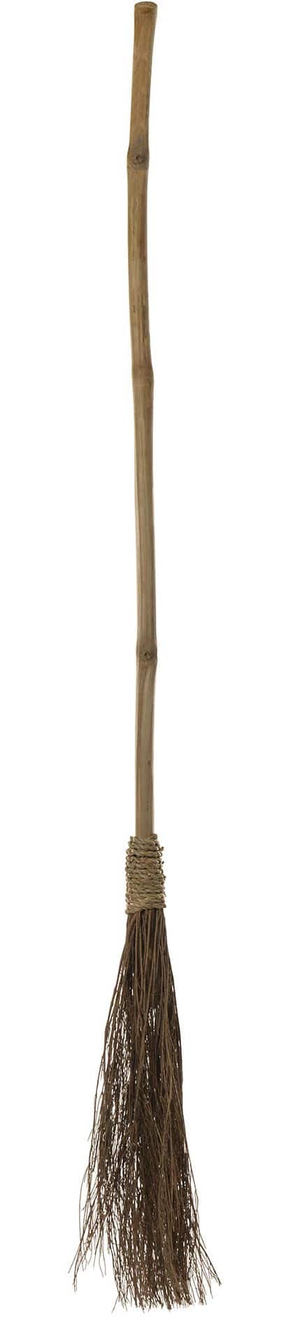 Rustic Bamboo Witch Broom Costume Accessory