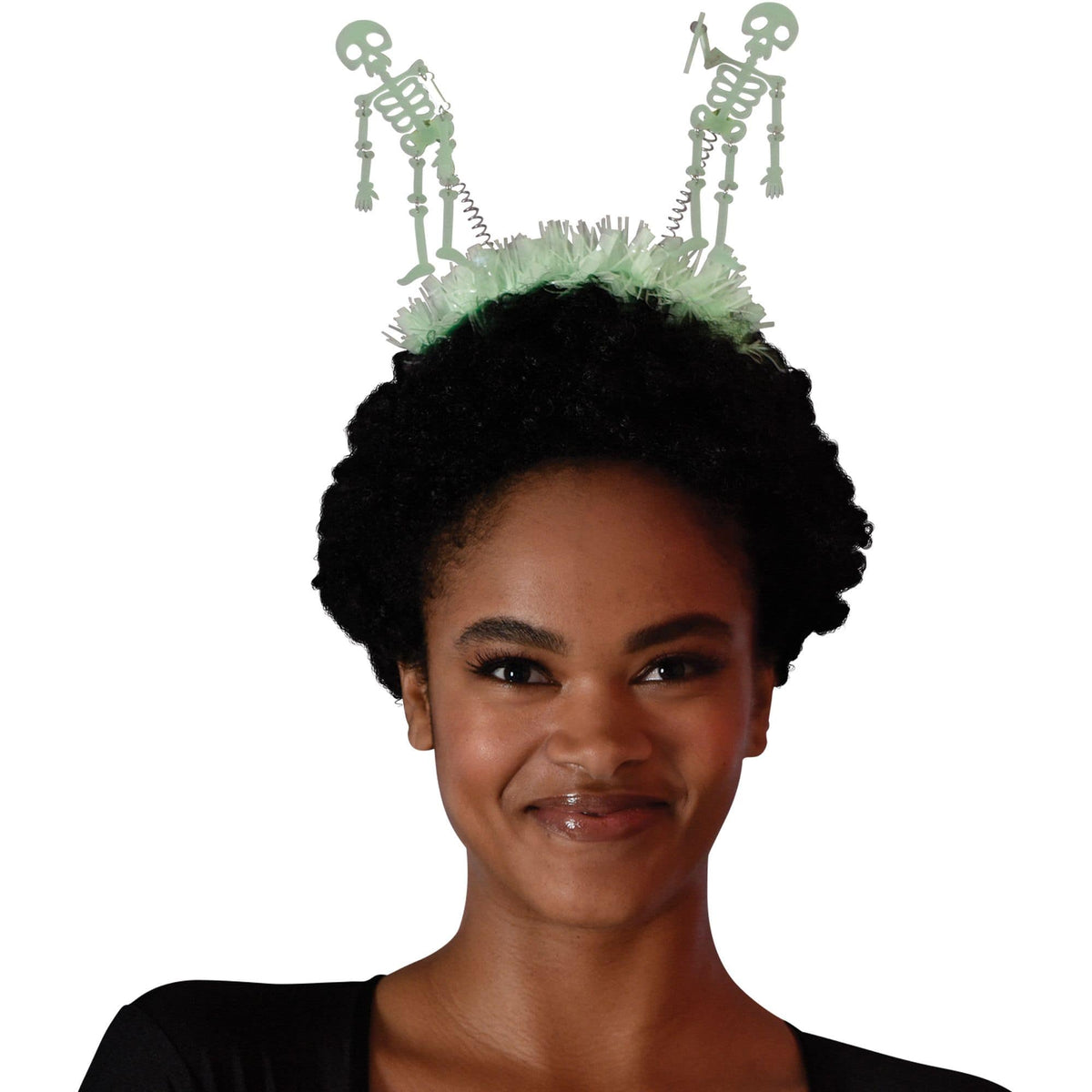 Glow-in-the-Dark Dangling Skeleton Headbopper Headband