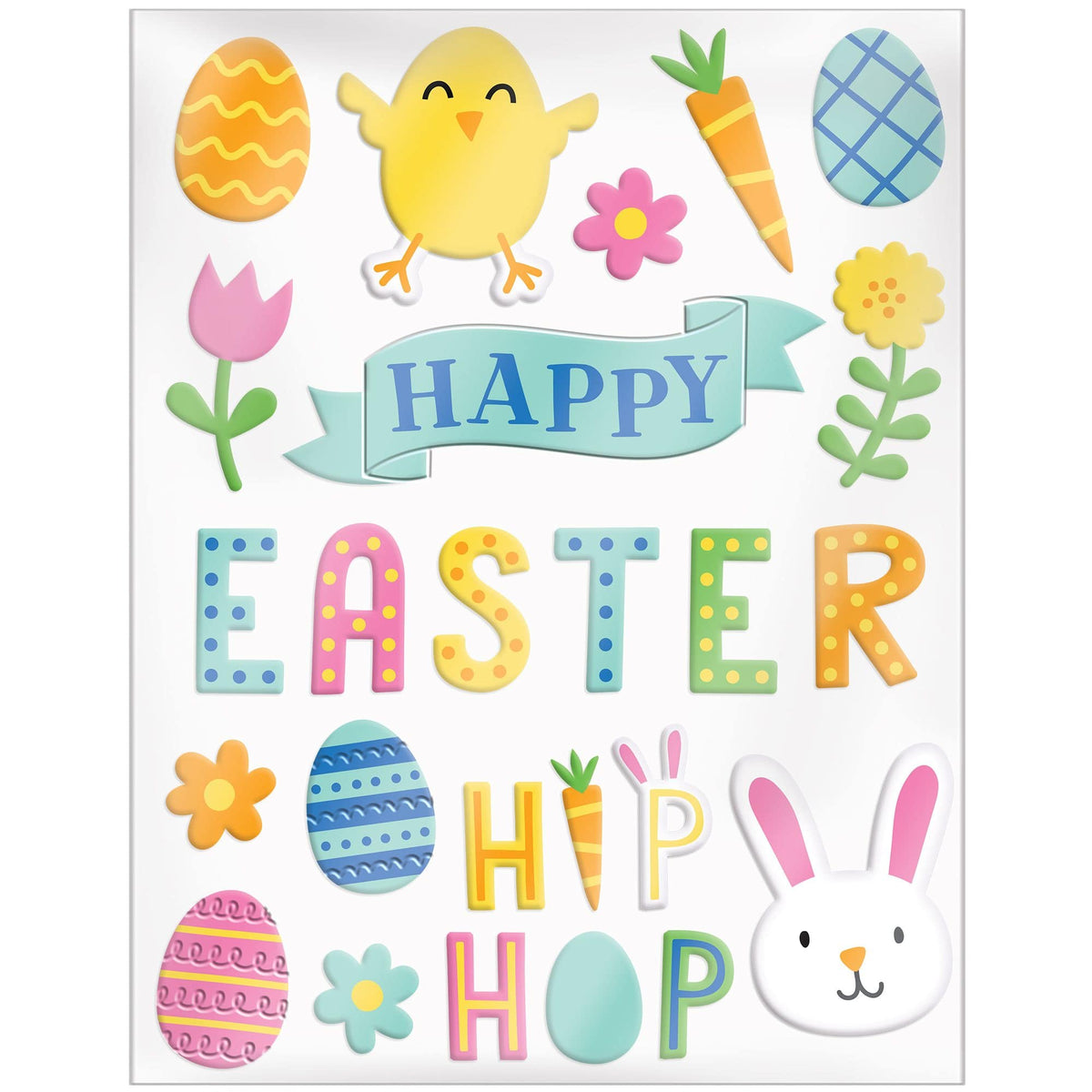 Easter Gel Cling Window Decal Set