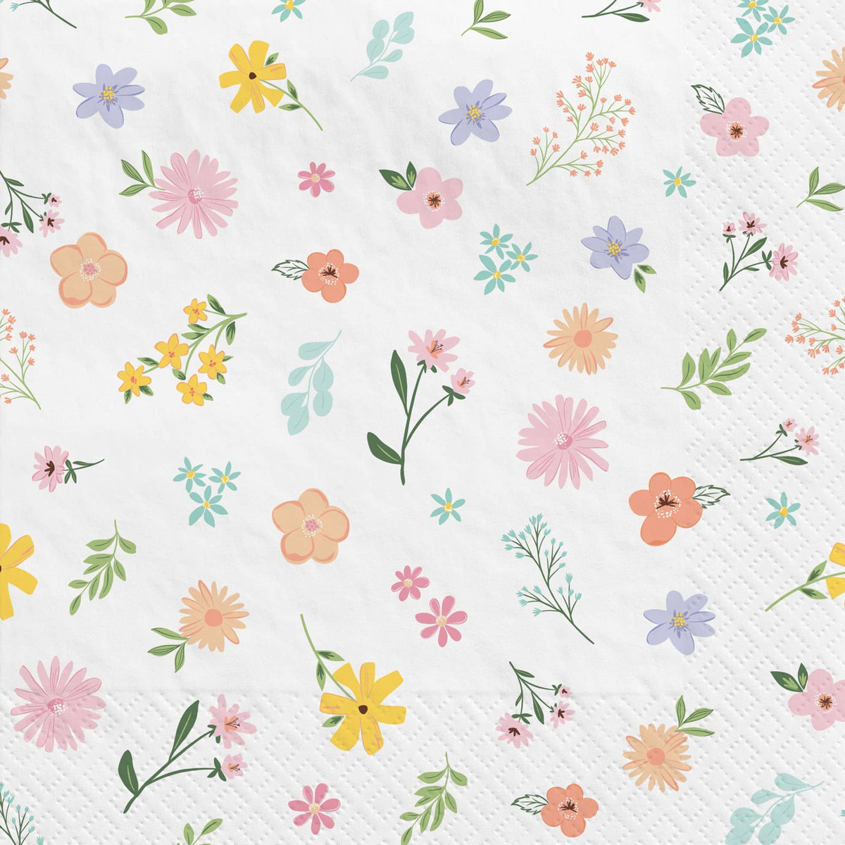 Springtime Blooms Luncheon Napkins - 6.5 In. x 6.5 In. - 16 Pack