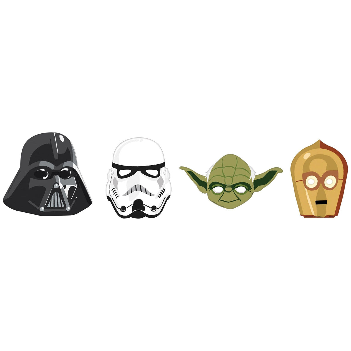Star Wars Galaxy Adventure Kids' Party Masks ‚Äì 8 Pack