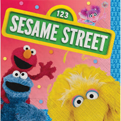 Sesame Street Beverage Napkins - Elmo, Big Bird & Friends Party Pack