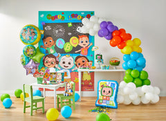 CoComelon School Bus Kraft Gift Bags, 8-Pack for Kids' Birthdays
