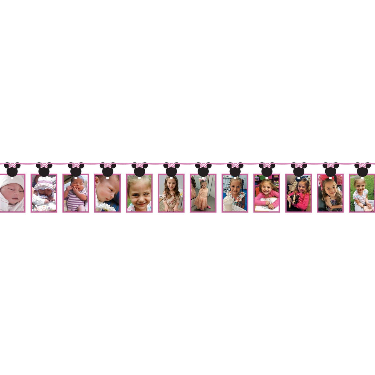 Disney Minnie Mouse Forever Photo Garland for Kids' Birthday Parties