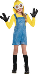 Amscan Despicable Me Minion Halloween Costume, Yellow/Blue Jumpsuit with Overall Shorts Hood & Gloves, Toddler/Kids, Assorted Sizes