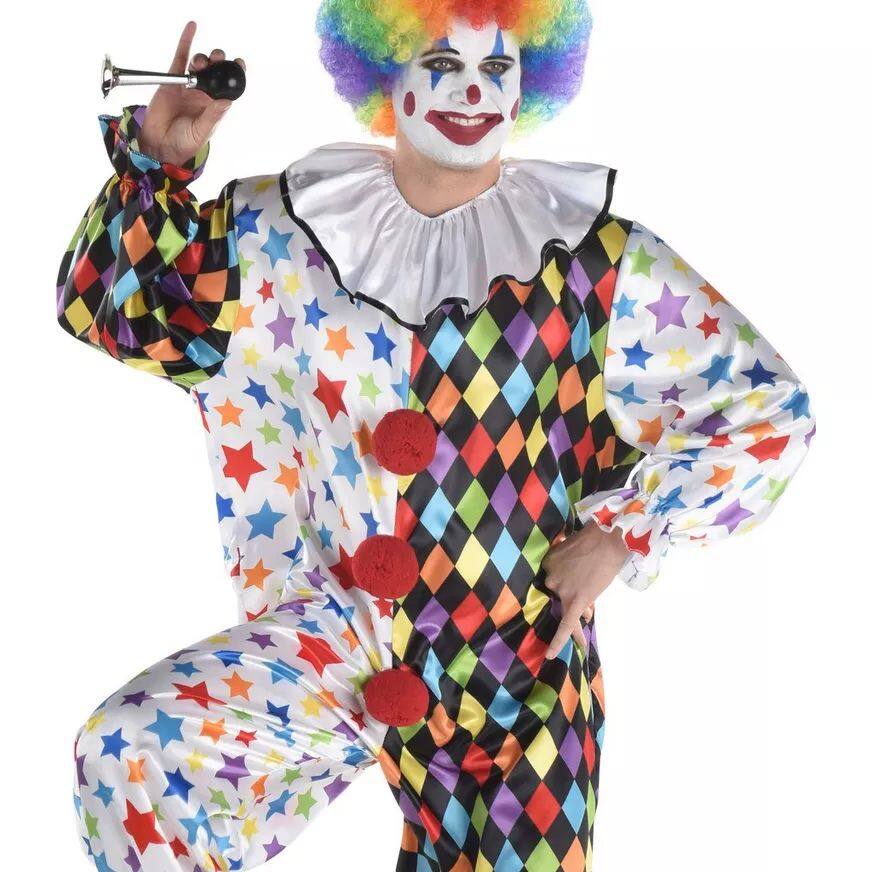 Circus-Friendly Clown Adult Halloween Costume