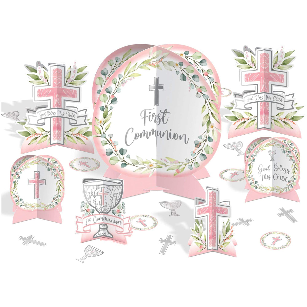 Sacraments Pink Communion Table Decorating Kit ‚Äì 27 Piece Set
