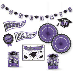 Purple Graduation Room Decorating Kit - Celebration D√©cor Set