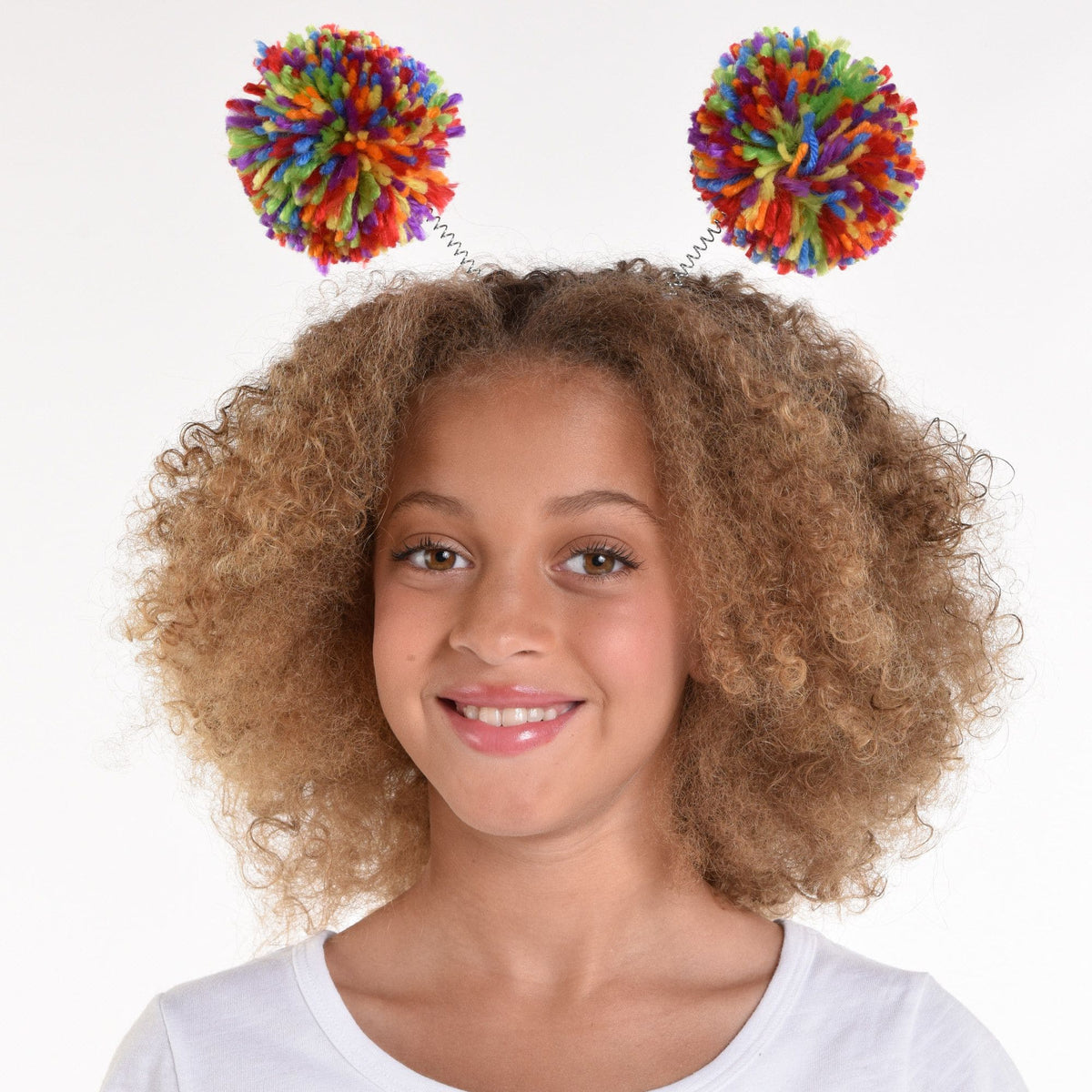Rainbow Pom Pom Headbopper - Fun Team Spirit Accessory