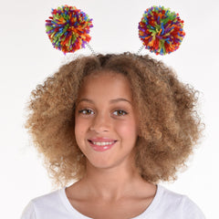 Rainbow Pom Pom Headbopper - Fun Team Spirit Accessory