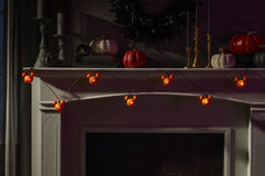 Disney Mickey Mouse LED Pumpkin Garland Lights - 8 Pack