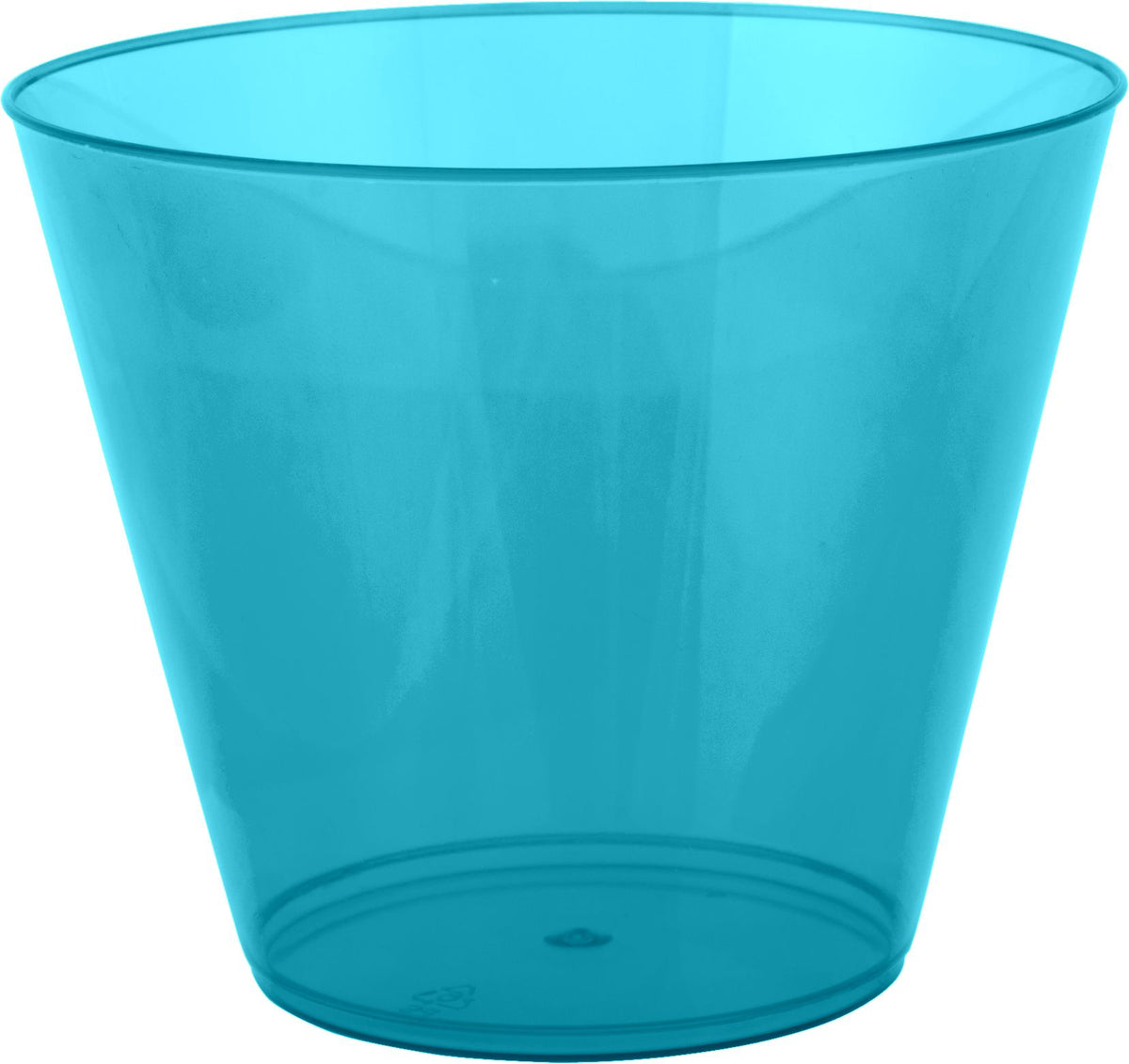 Caribbean Blue Plastic Tumblers - 9 oz, 72 Pack