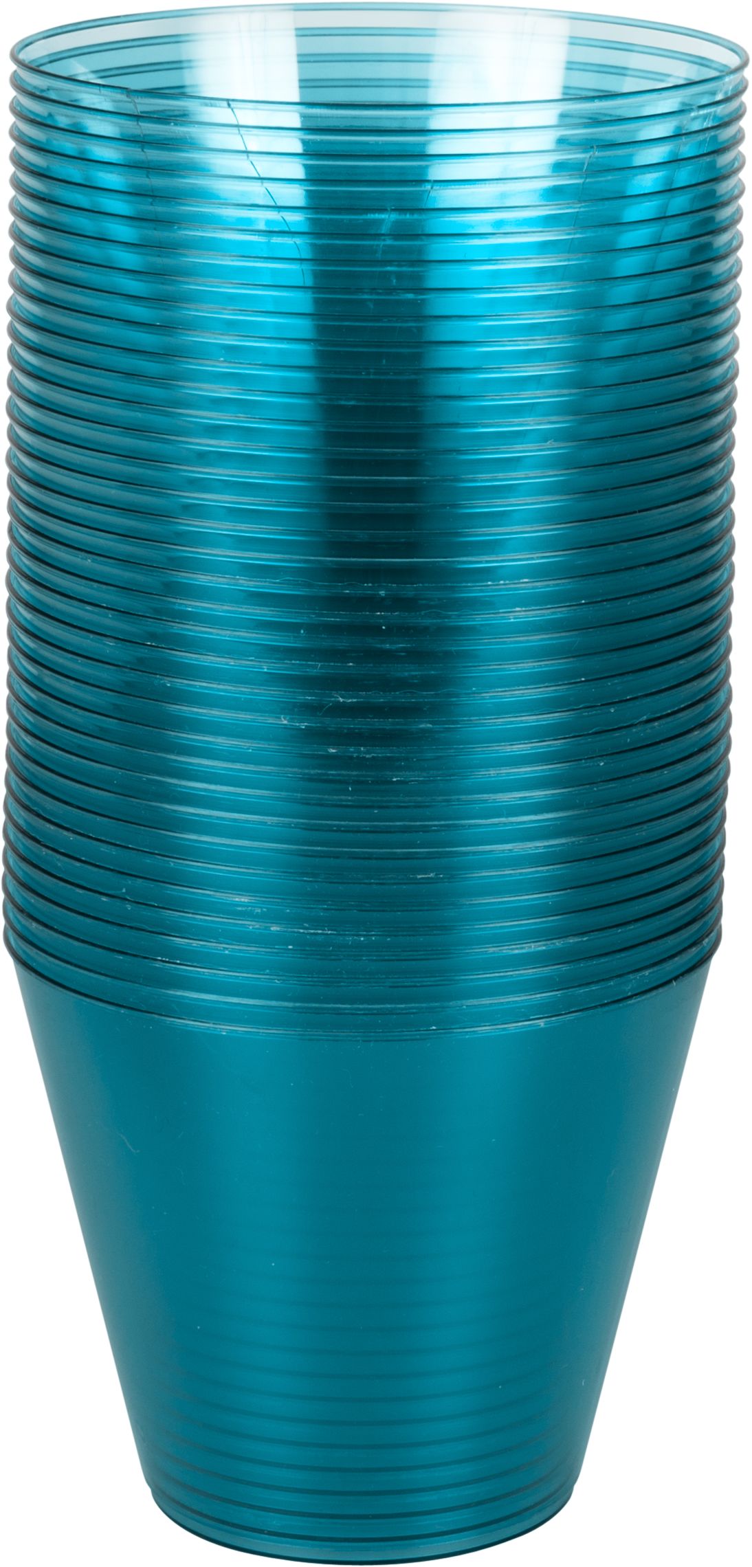 Caribbean Blue Plastic Tumblers - 9 oz, 72 Pack