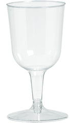 Clear Plastic Wine Glasses, 5.5 oz, 32-Pack ‚Äì Perfect for Parties!