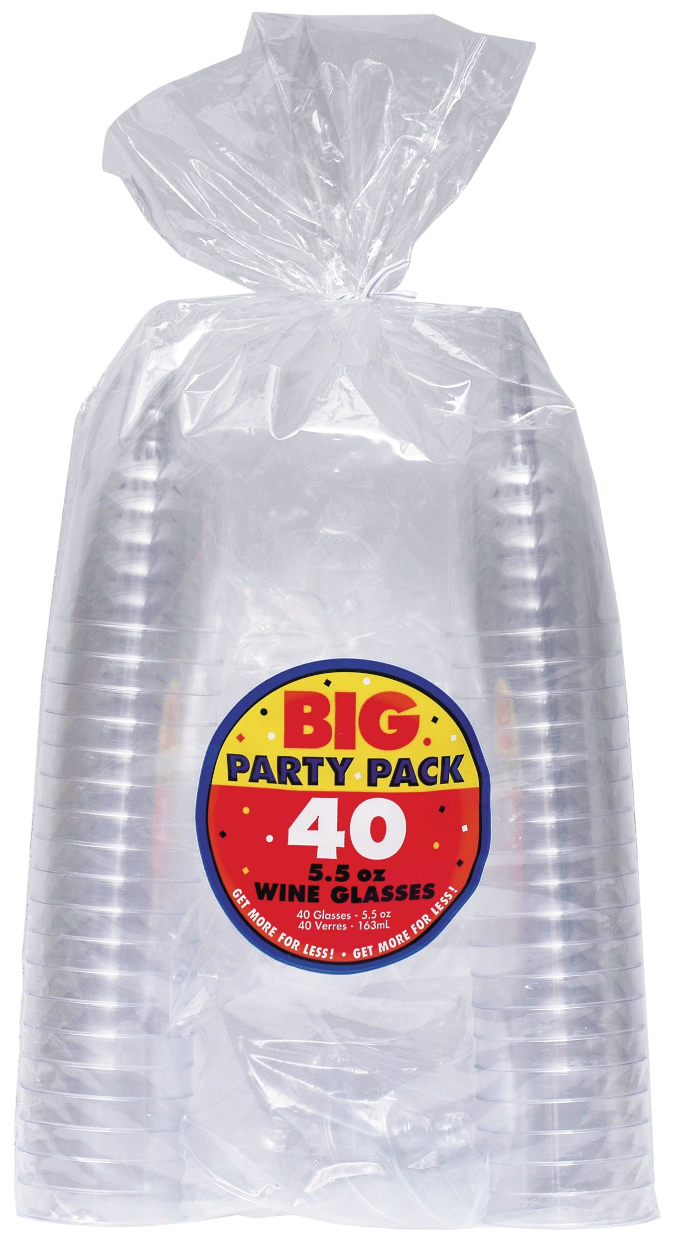 Clear Plastic Wine Glasses, 5.5 oz, 32-Pack ‚Äì Perfect for Parties!