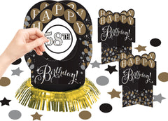 Sparkling Celebration Birthday Table Decorating Kit with Customizable Centerpieces