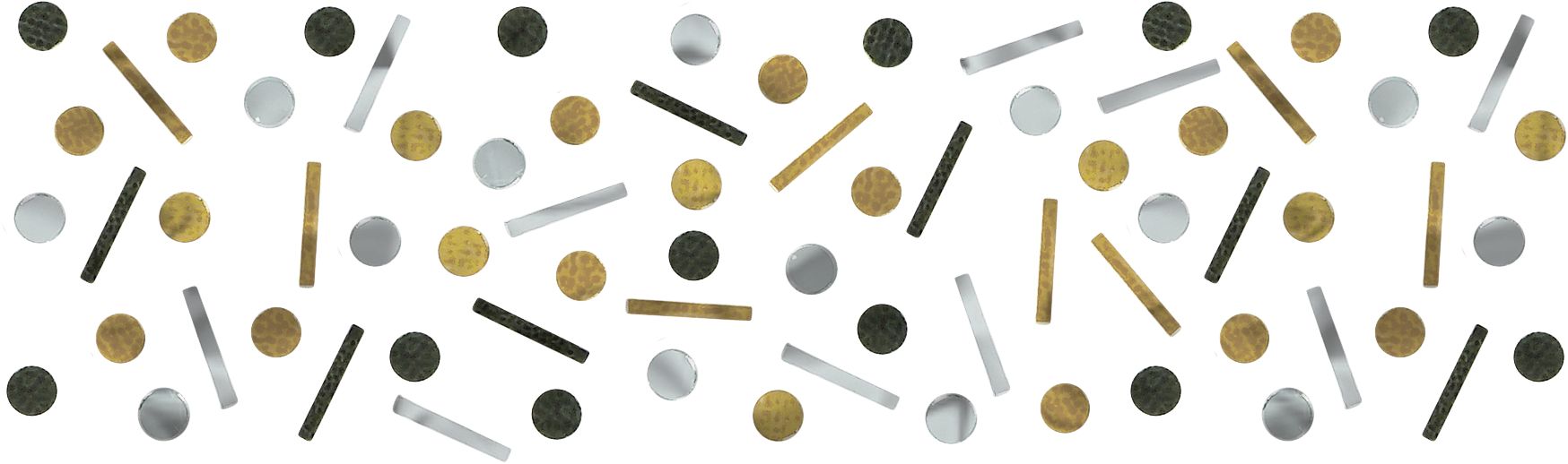 Sparkling 40th Birthday Celebration Confetti Set - Black, Gold, Silver