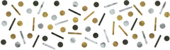 Sparkling 40th Birthday Celebration Confetti Set - Black, Gold, Silver