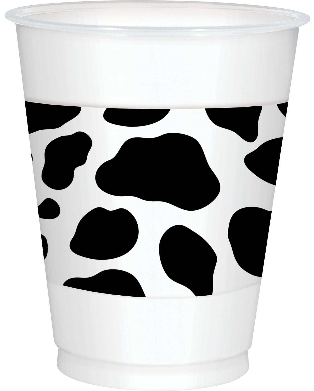Yeehaw Western Cow Print Plastic Cups, 25-Pack