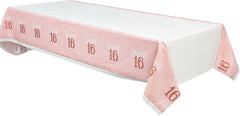 Sweet 16 Blush Pink Table Cover - Plastic, 54x96 Inches