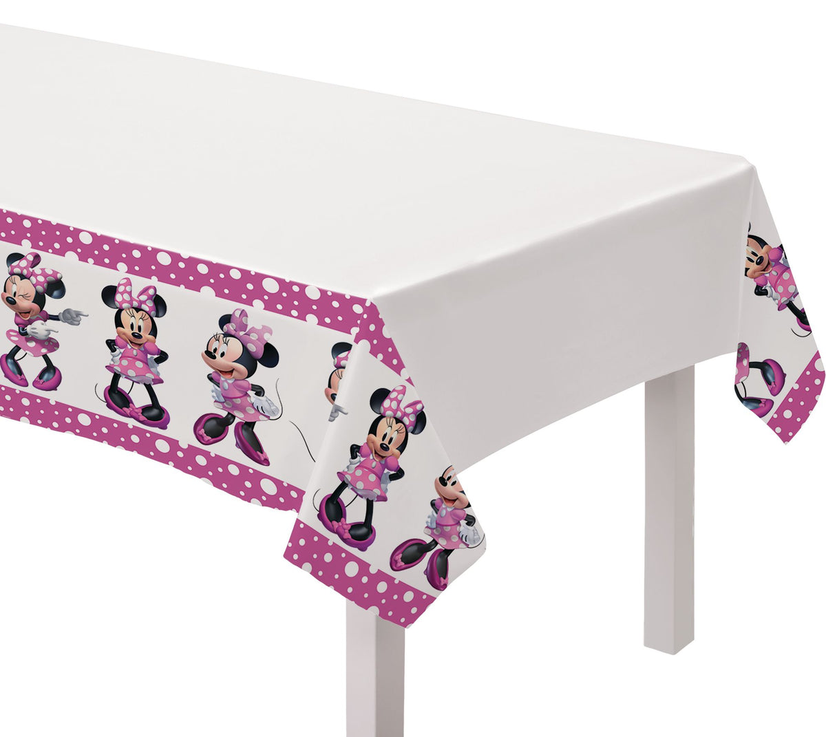 Minnie Mouse Forever Plastic Table Cover for Kids' Birthday Parties