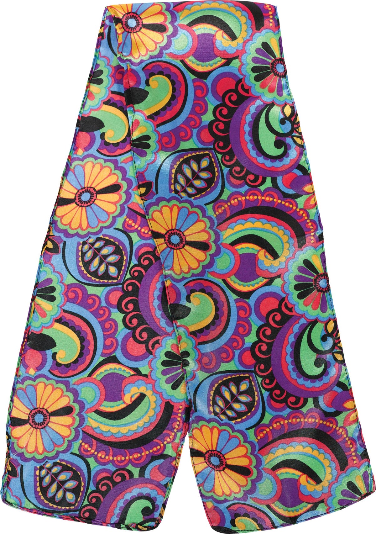 70s Disco Paisley Scarves - Multi-Coloured Party Accessories, 10-Pack