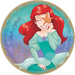 Disney Princess Ariel "Make a Splash" 9-Inch Round Paper Plates - 8 Pack