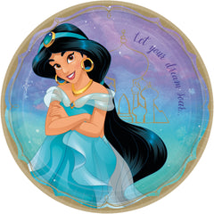 Disney Princess Jasmine "Let Your Dream Soar" 9-Inch Round Paper Plates, 8-Pack