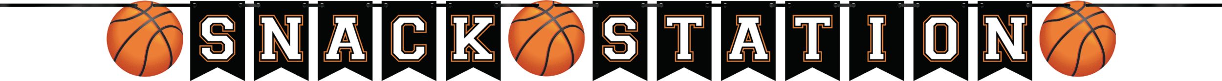 Basketball "Slam Dunk" Buffet Decorating Kit - 15-Piece Set