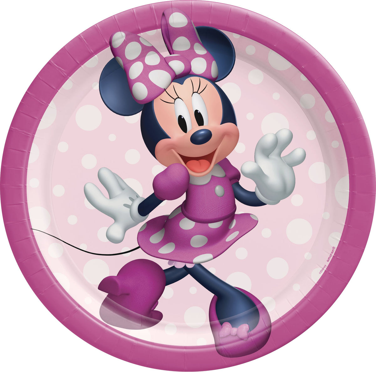 Minnie Mouse Forever 7" Round Paper Dessert Plates - 8 Pack