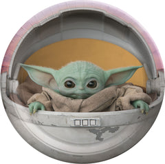 Star Wars The Mandalorian Baby Yoda Dessert Plates - 7", Pack of 8