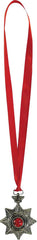 Deluxe Vampire Medallion Necklace - Red Ribbon