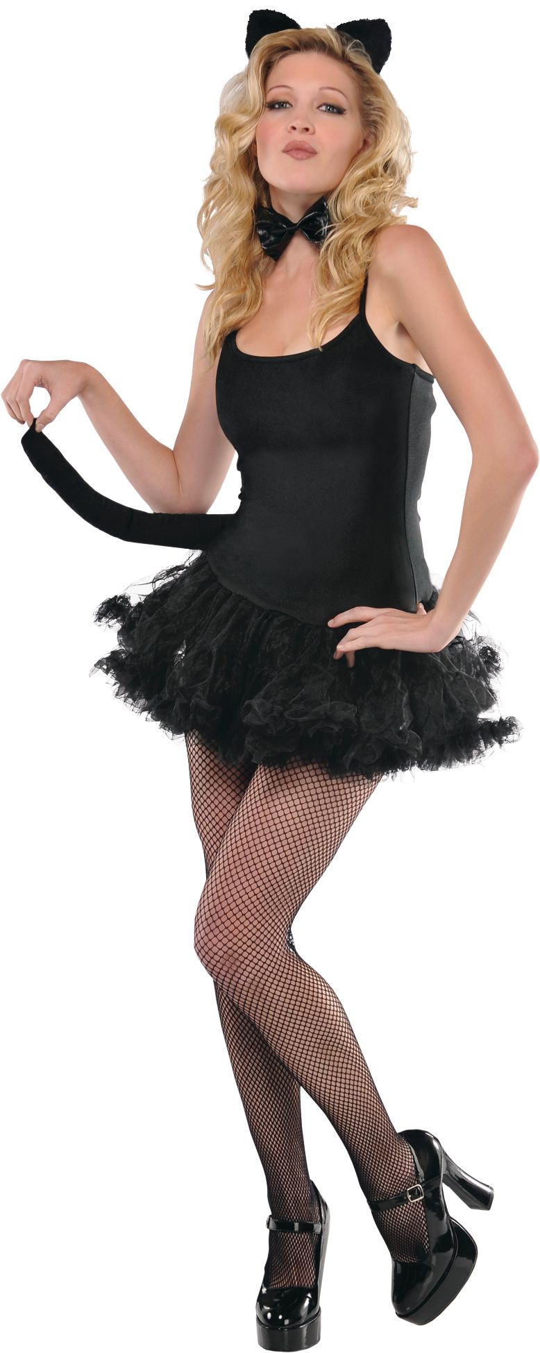 Adult Cat Costume Accessory Kit - Headband, Tail & Bow Tie