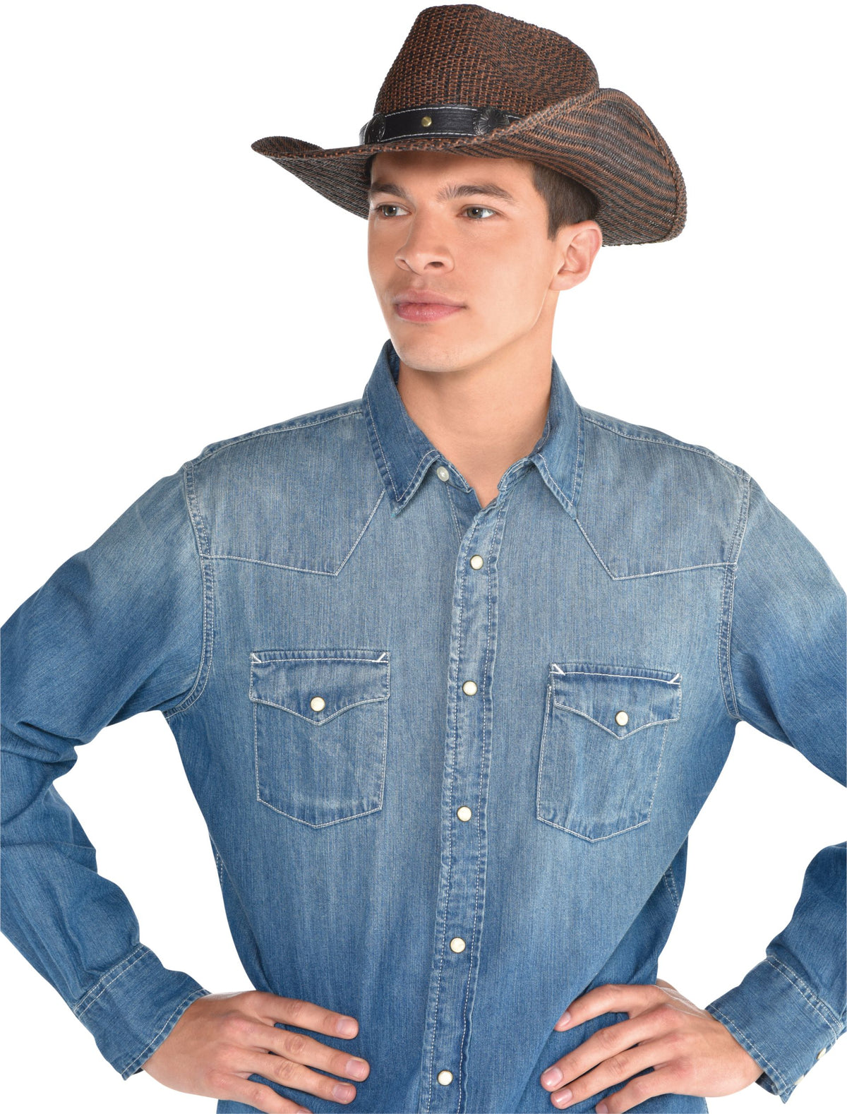 Classic Brown Cowboy Hat Costume Accessory
