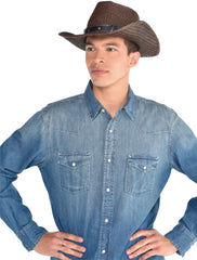 Classic Brown Cowboy Hat Costume Accessory