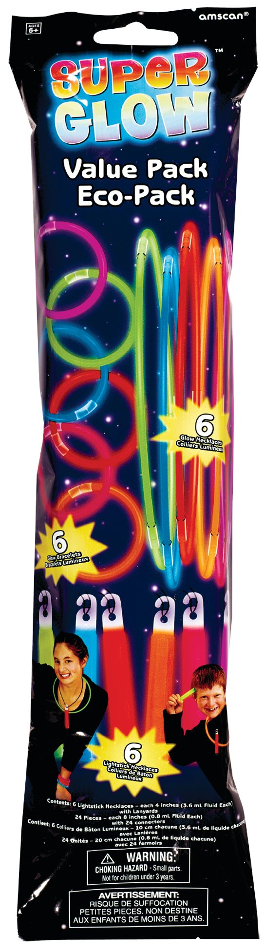 Tri-Color Glow Stick Value Pack ‚Äì Necklaces, Bracelets & Pendants (30-Pack)