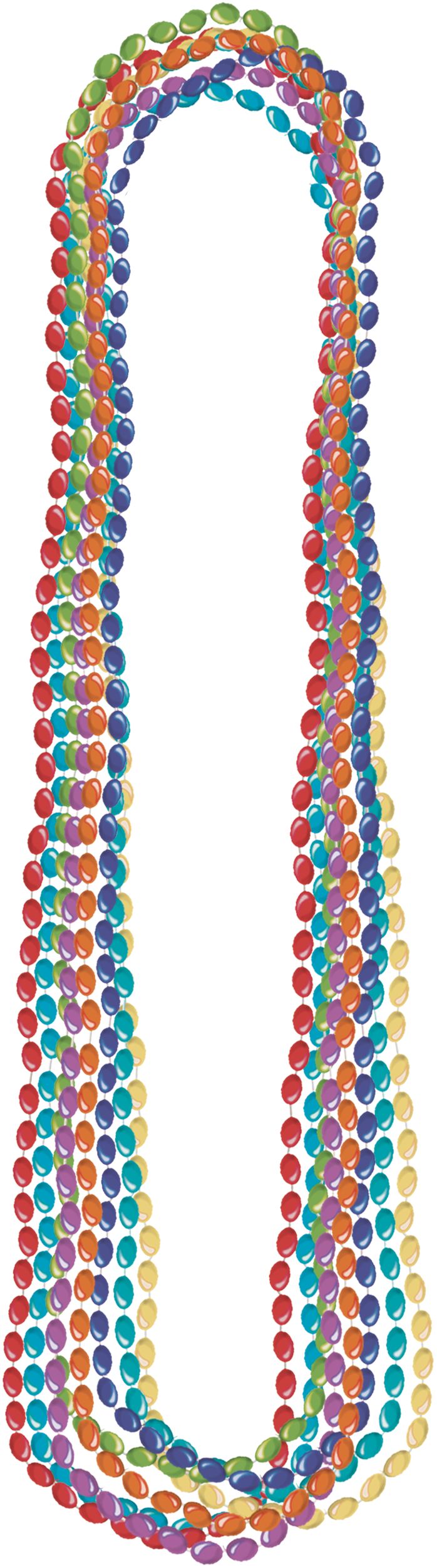 Black Metallic Bead Necklace, 30-Inch, 8-Pack