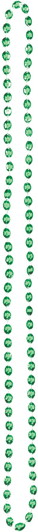 Festive Green Metallic Bead Necklaces, 8-Pack