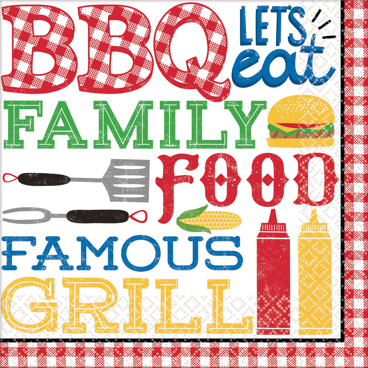 BBQ Picnic Lunch Napkins - 36 Pack