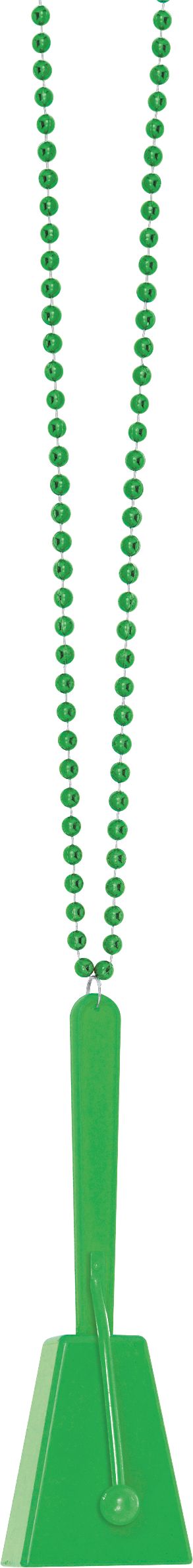 Green Clacker Necklace - Noisemaker