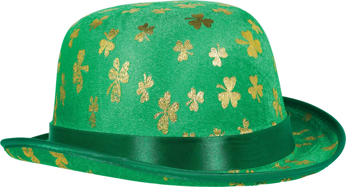 Gold Shamrock Derby Hat for St. Patrick's Day