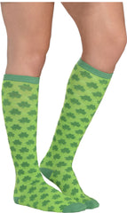 Lucky Shamrock Knee-High Socks for St. Patrick's Day