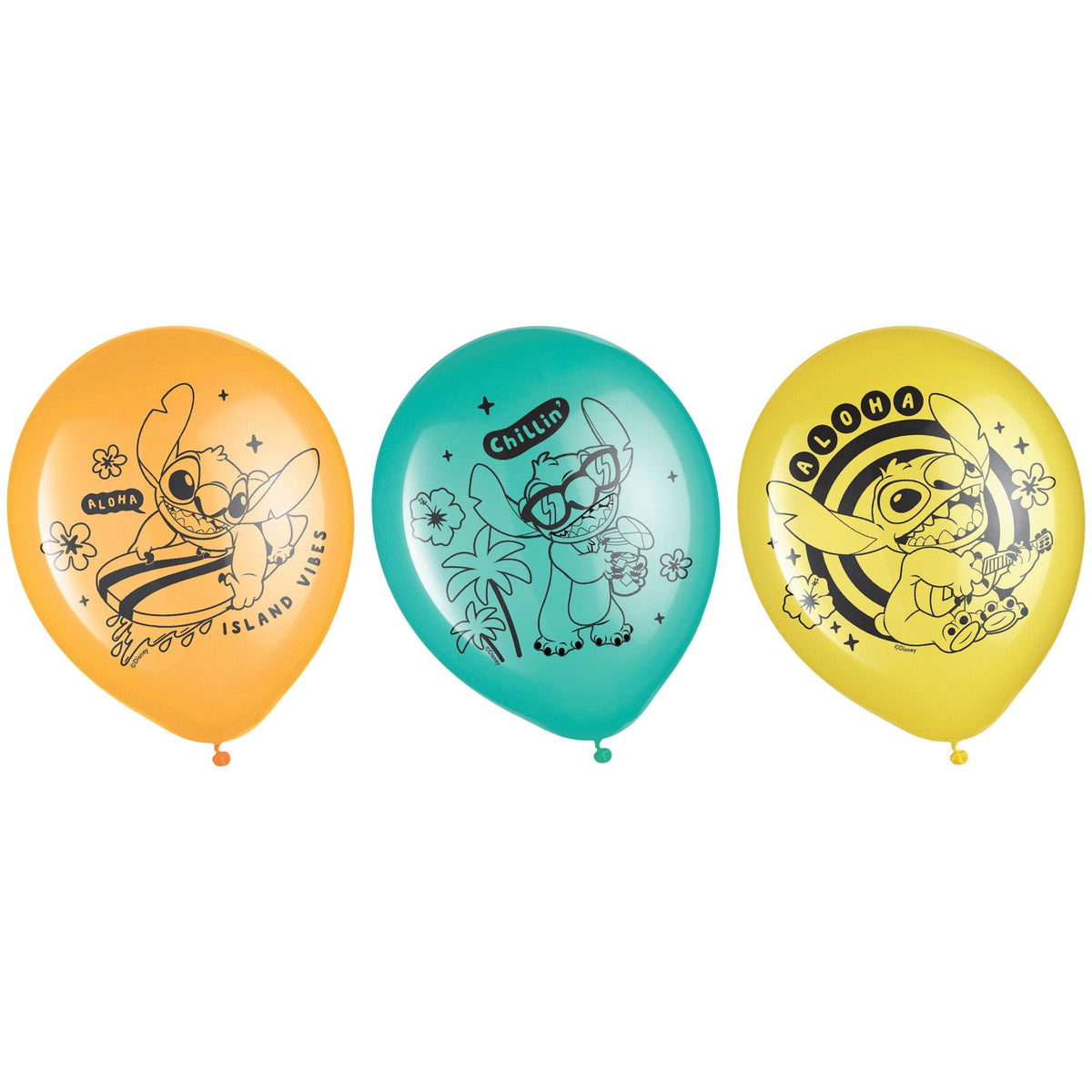 Disney Lilo & Stitch 12" Latex Balloons - 6 Pack