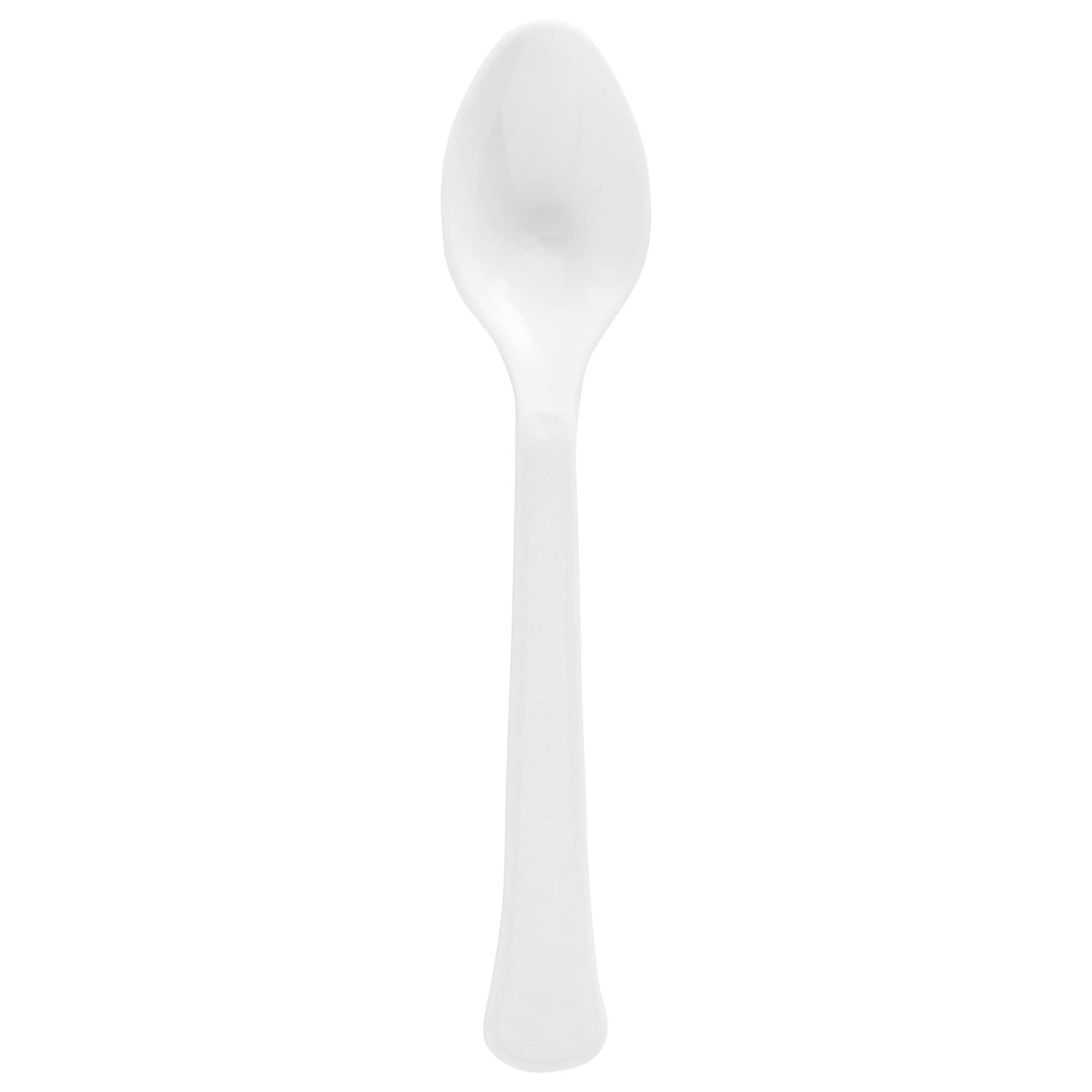 Robin's Egg Blue Heavy-Duty Plastic Spoons - 50 Count